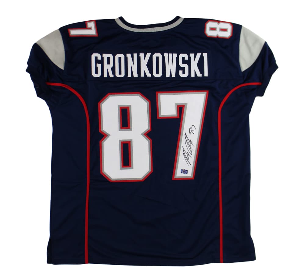 Rob Gronkowski Signed New England Custom Navy Jersey Rob Gronkowski Jersey rob-gronkowski-england-navy, supplier stock photo