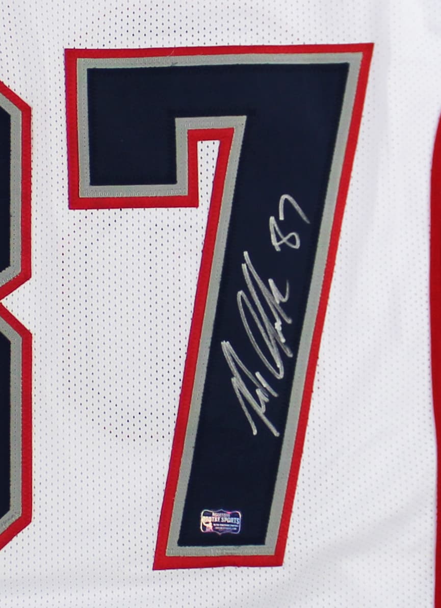 Rob Gronkowski Signed New England Custom White Jersey Rob Gronkowski Jersey rob-gronkowski-england-white, view 2, supplier stock photo