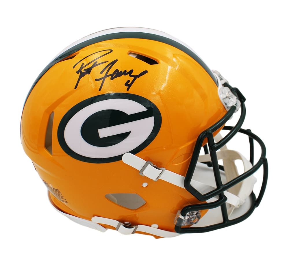 Brett Favre Signed Green Bay Packers Speed Authentic NFL Helmet Brett Favre Helmet brett-favre-green-bay-packers-speed, Green Bay Packers, supplier stock photo