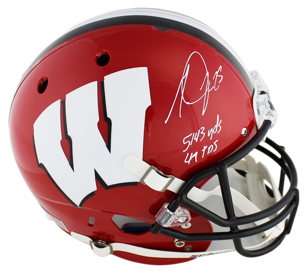Melvin Gordon Signed Wisconsin Badgers Schutt Full Size Red & Black NCAA Helmet with Career Stats Inscription Melvin Gordon Helmet melvin-gordon-wisconsin-badgers-schutt-full, Wisconsin Badgers, supplier stock photo
