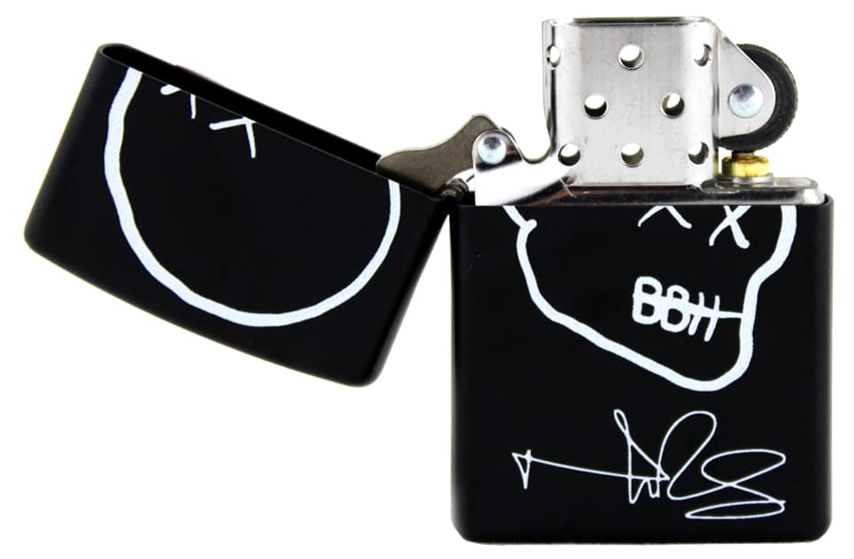 Norman Reedus Exclusive Zippo Lighter with Big Bald Head Logo – Black Matte with White Logo Norman Reedus Other norman-reedus-zippo-lighter-big-bald, view 2, supplier stock photo