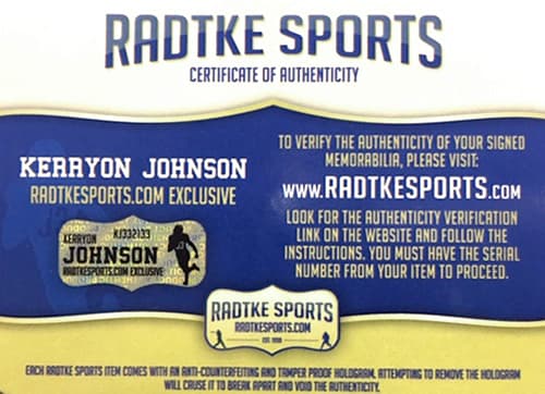 Kerryon Johnson Signed Detroit Custom Blue Jersey Kerryon Johnson Jersey kerryon-johnson-detroit-blue, view 4, supplier stock photo