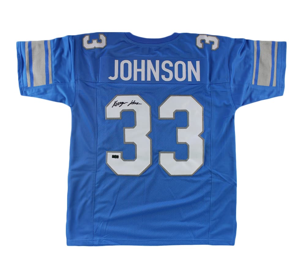 Kerryon Johnson Signed Detroit Custom Blue Jersey Kerryon Johnson Jersey kerryon-johnson-detroit-blue, supplier stock photo