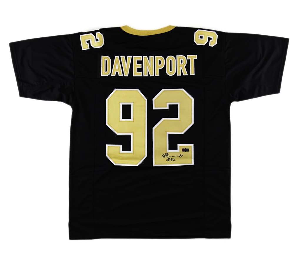 Marcus Davenport Signed New Orleans Custom Black Jersey Marcus Davenport Jersey marcus-davenport-orleans-black, supplier stock photo