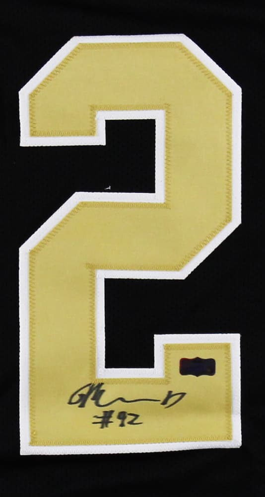 Marcus Davenport Signed New Orleans Custom Black Jersey Marcus Davenport Jersey marcus-davenport-orleans-black, view 2, supplier stock photo