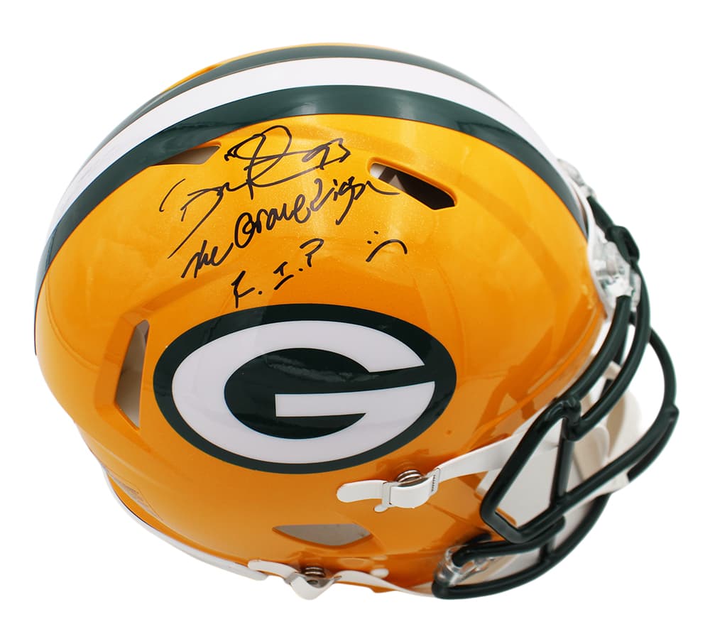 Gilbert Brown Signed Green Bay Packers Speed Authentic NFL Helmet with “Gravedigger & RIP” Inscription Gilbert Brown Helmet gilbert-brown-green-bay-packers-speed, Green Bay Packers, supplier stock photo
