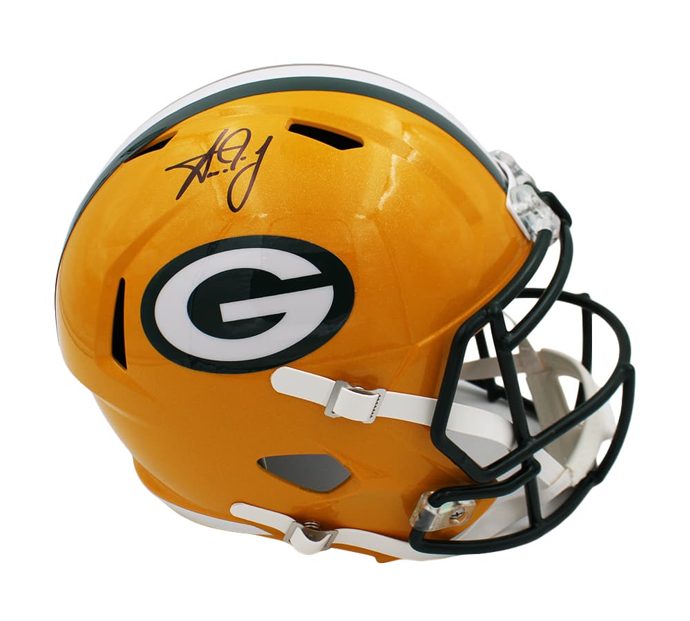 Aaron Jones Signed Green Bay Packers Speed Full Size NFL Helmet Aaron Jones Helmet aaron-jones-green-bay-packers-speed, Green Bay Packers, supplier stock photo
