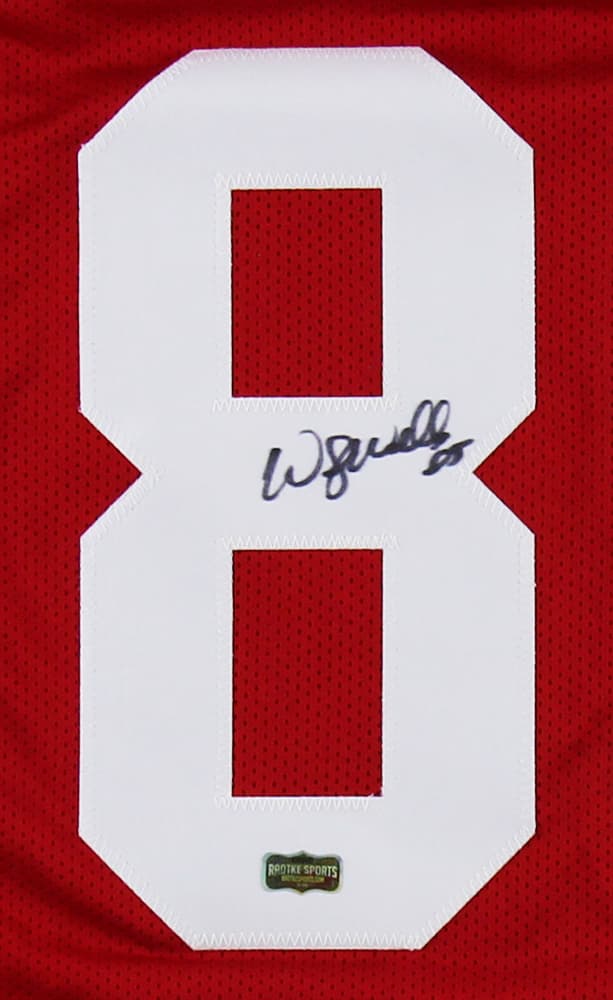 Wesley Walls Signed San Francisco Red Custom Jersey Wesley Walls Jersey wesley-walls-san-francisco-red, view 2, supplier stock photo
