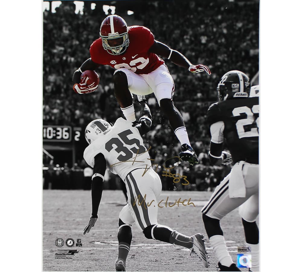 Kevin Norwood Signed Alabama Crimson Tide 16×20 NCAA Leaping Photo with Mr. Clutch Inscription Photo 16x20-kevin-norwood-alabama-crimson-tide-16, Alabama Crimson Tide, supplier stock photo