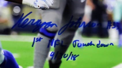 Kerryon Johnson Signed Detroit Lions Unframed 16×20 Diving Photo with “1st NFL Touchdown 9/30/18” Inscription – Limited Edition #33 of 33 Kerryon Johnson Photo 16x20-kerryon-johnson-detroit-lions-unframed-16, view 2, supplier stock photo