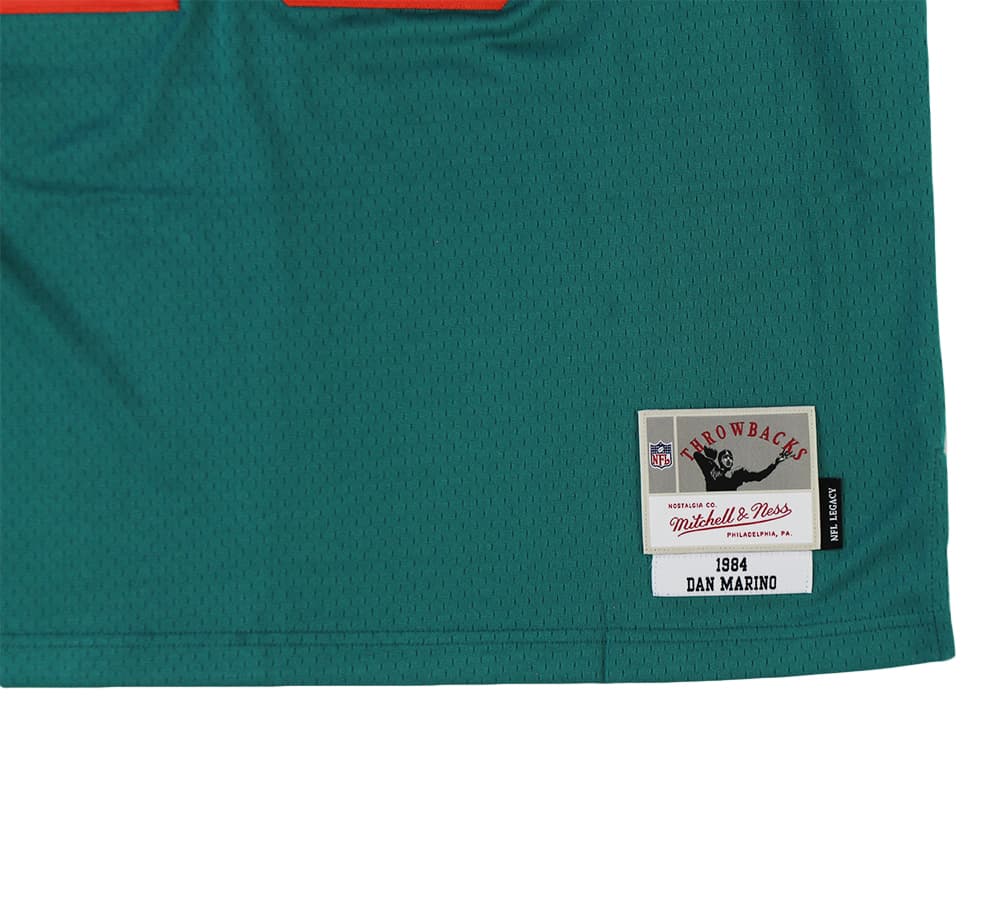 Dan Marino Signed Miami Dolphins Mitchell & Ness Teal NFL Jersey Dan Marino Jersey dan-marino-miami-dolphins-mitchell-ness, Miami Dolphins, view 4, supplier stock photo