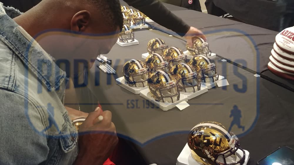 Patrick Peterson Signed LSU Tigers Mini Chrome Helmet Patrick Peterson Helmet patrick-peterson-lsu-tigers-mini-chrome, LSU Tigers, view 2, supplier stock photo