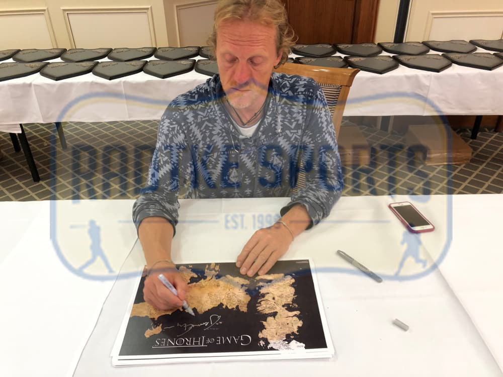 Jerome Flynn Signed Game of Thrones Westeros Map Unframed 11×17 Photo with “Bronn” Inscription Jerome Flynn Photo 11x17-jerome-flynn-game-thrones-westeros-map, view 3, supplier stock photo