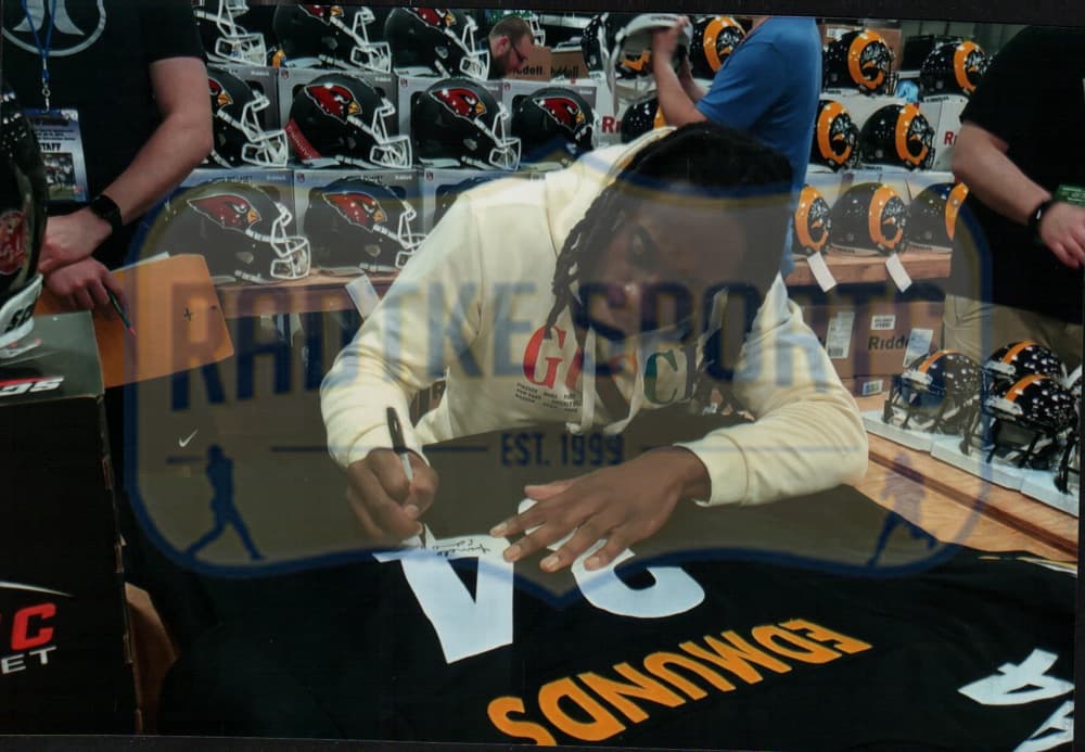 Terrell Edmunds Signed Pittsburgh Custom Black Jersey Terrell Edmunds Jersey terrell-edmunds-pittsburgh-black, view 3, supplier stock photo