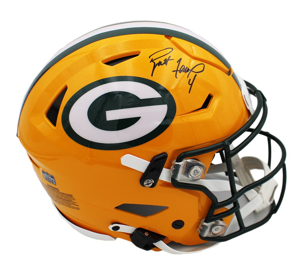 Brett Favre Signed Green Bay Packers Speed Flex Authentic NFL Helmet Brett Favre Helmet brett-favre-green-bay-packers-speed, Green Bay Packers, view 2, supplier stock photo