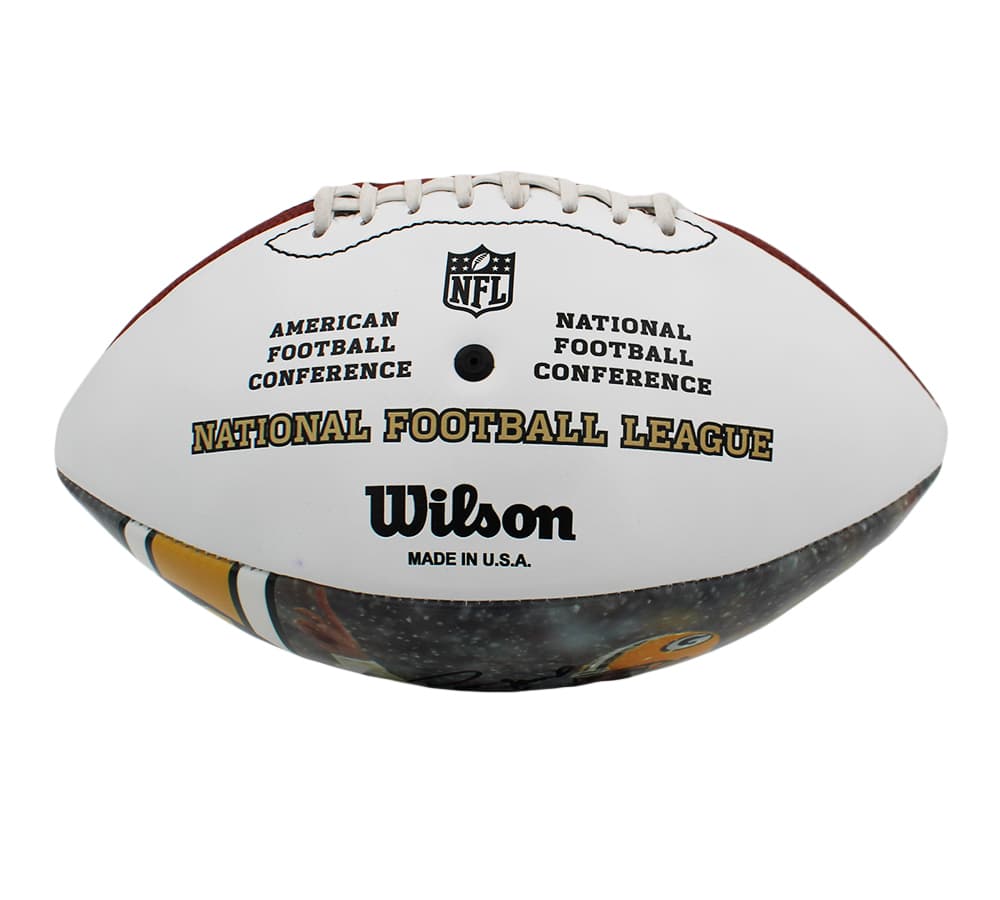 Brett Favre Signed Green Bay Packers Wilson Authentic Limited Edition Commemorative NFL Football Brett Favre Ball brett-favre-green-bay-packers-wilson, Green Bay Packers, view 3, supplier stock photo