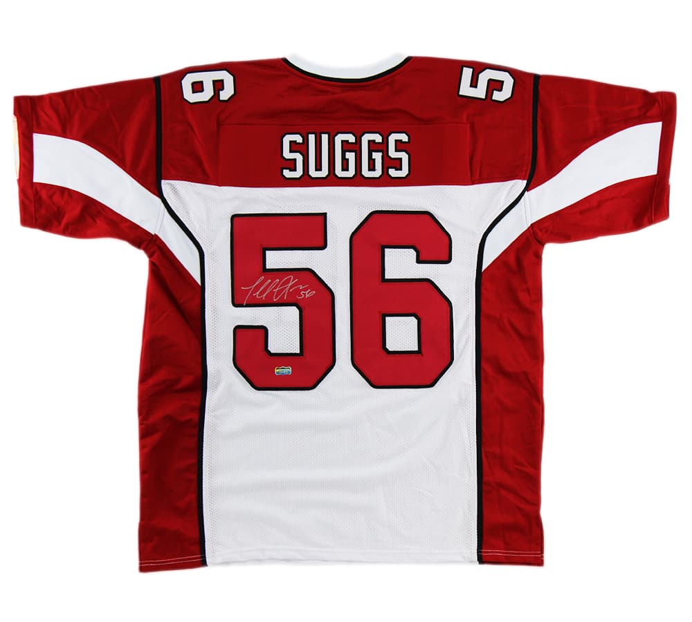 Terrell Suggs Signed Arizona Custom Red Jersey Terrell Suggs Jersey terrell-suggs-arizona-red, supplier stock photo