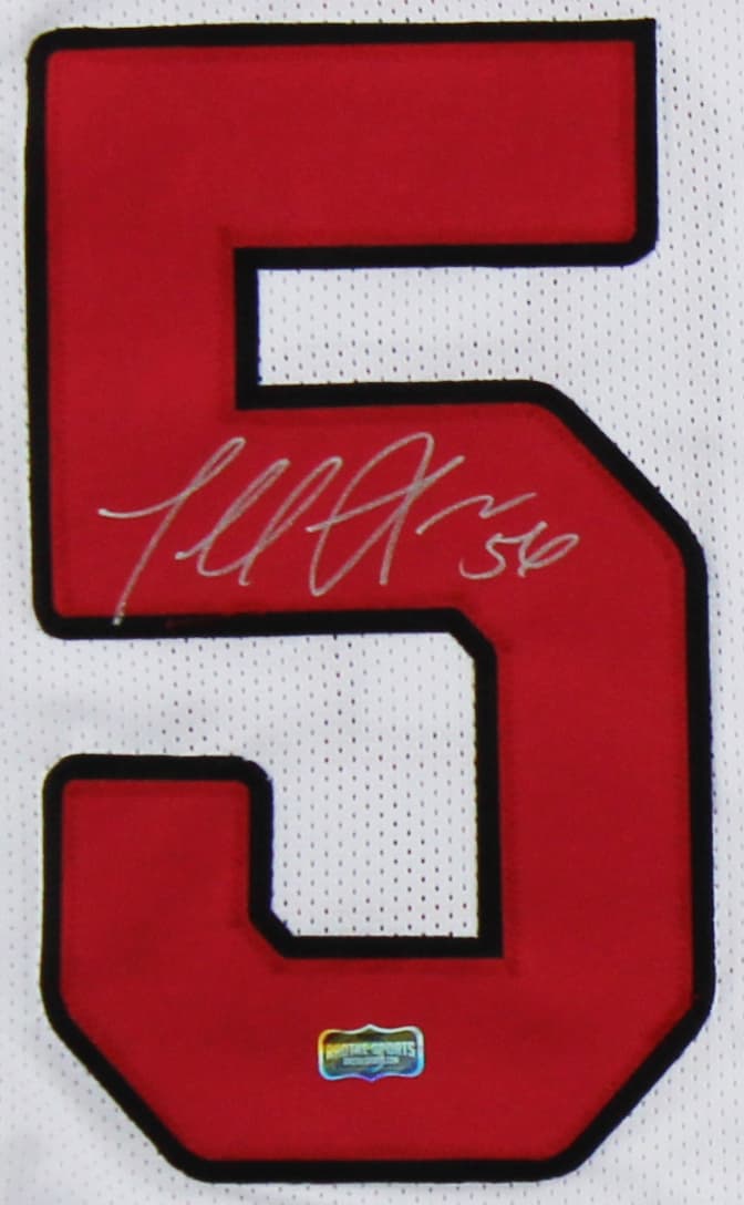 Terrell Suggs Signed Arizona Custom Red Jersey Terrell Suggs Jersey terrell-suggs-arizona-red, view 2, supplier stock photo