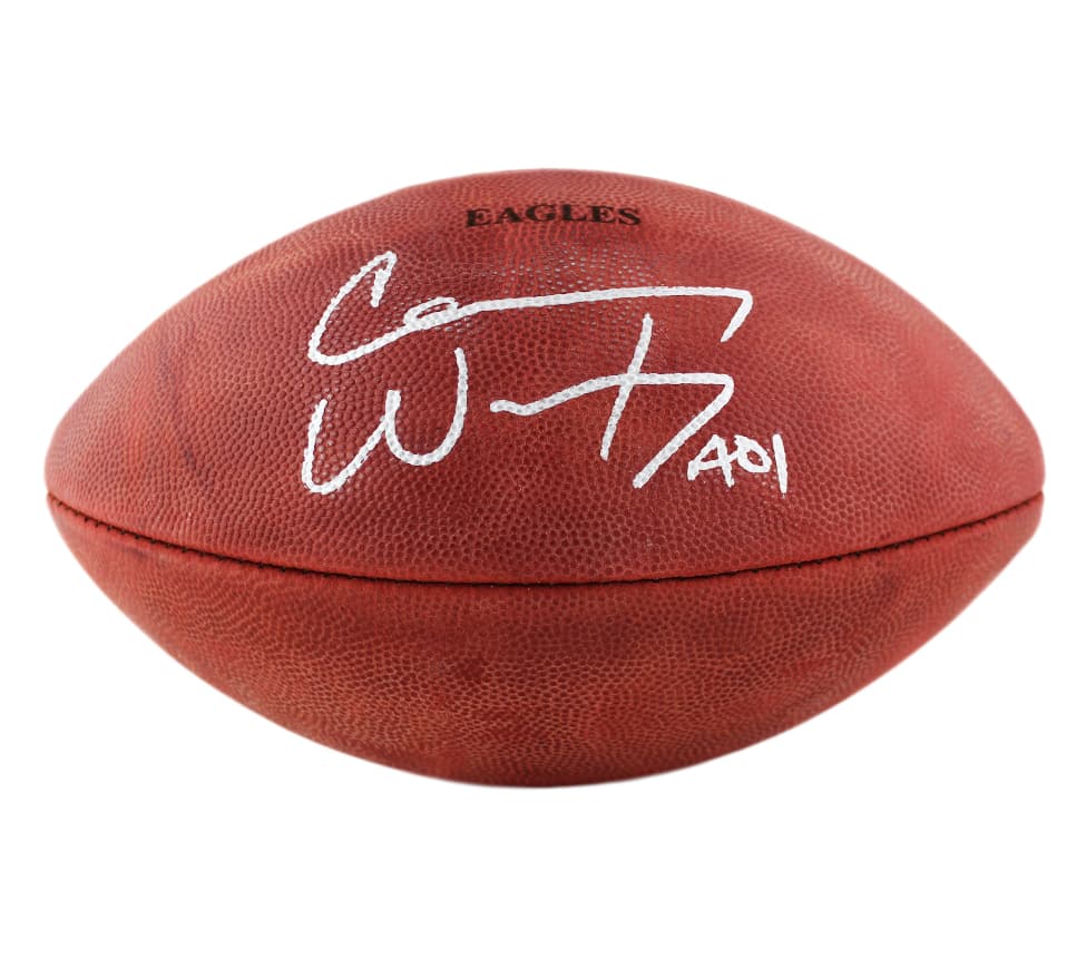 Carson Wentz Signed Philadelphia Eagles Wilson Authentic Stamped NFL Football Carson Wentz Ball carson-wentz-philadelphia-eagles-wilson-stamped, Philadelphia Eagles, view 2, supplier stock photo