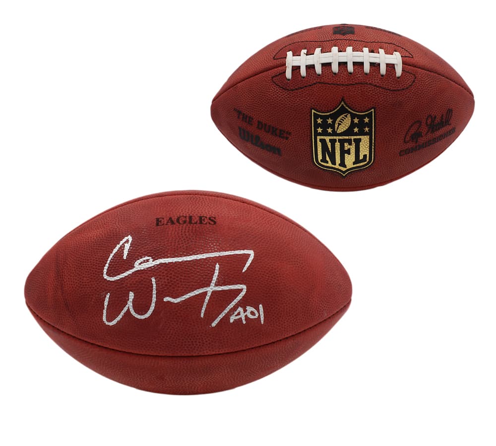 Carson Wentz Signed Philadelphia Eagles Wilson Authentic Stamped NFL Football Carson Wentz Ball carson-wentz-philadelphia-eagles-wilson-stamped, Philadelphia Eagles, supplier stock photo