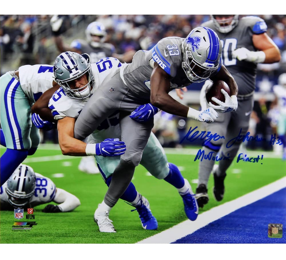 Kerryon Johnson Signed Detroit Lions Unframed 16×20 Photo with “MoTown’s Finest!” Inscription – Diving for Touchdown Kerryon Johnson Photo 16x20-kerryon-johnson-detroit-lions-unframed-16, supplier stock photo