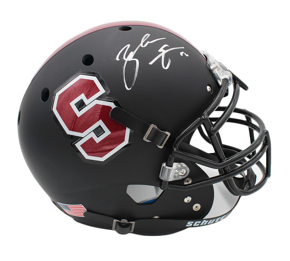 Zach Ertz Signed Stanford Cardinals Schutt Authentic Black NCAA Helmet Zach Ertz Helmet zach-ertz-stanford-cardinals-schutt-black, supplier stock photo