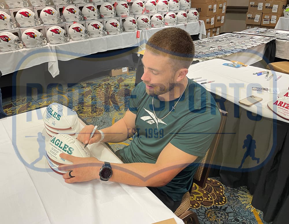 Zach Ertz Signed Philadelphia Eagles Embroidered White NFL Football Zach Ertz Ball zach-ertz-philadelphia-eagles-embroidered-white, Philadelphia Eagles, view 4, supplier stock photo