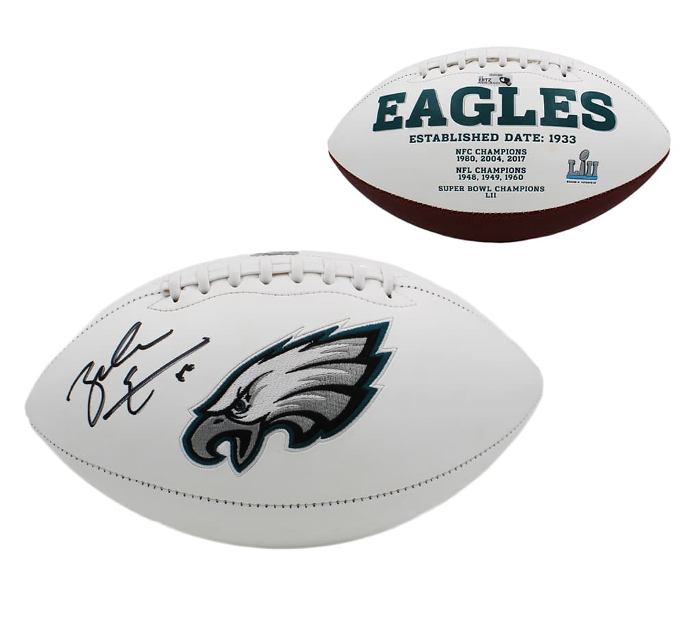 Zach Ertz Signed Philadelphia Eagles Embroidered White NFL Football Zach Ertz Ball zach-ertz-philadelphia-eagles-embroidered-white, Philadelphia Eagles, supplier stock photo