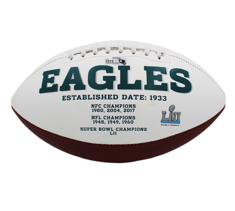 Zach Ertz Signed Philadelphia Eagles Embroidered White NFL Football Zach Ertz Ball zach-ertz-philadelphia-eagles-embroidered-white, Philadelphia Eagles, view 3, supplier stock photo