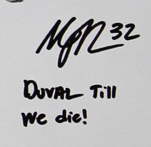 Maurice Jones-Drew Signed Jacksonville Jaguars -Smoke- Rolled Canvas With “Duval Till We Die!” Inscription Maurice Jones-Drew Canvas maurice-jones-drew-jacksonville-jaguars-smoke, view 2, supplier stock photo