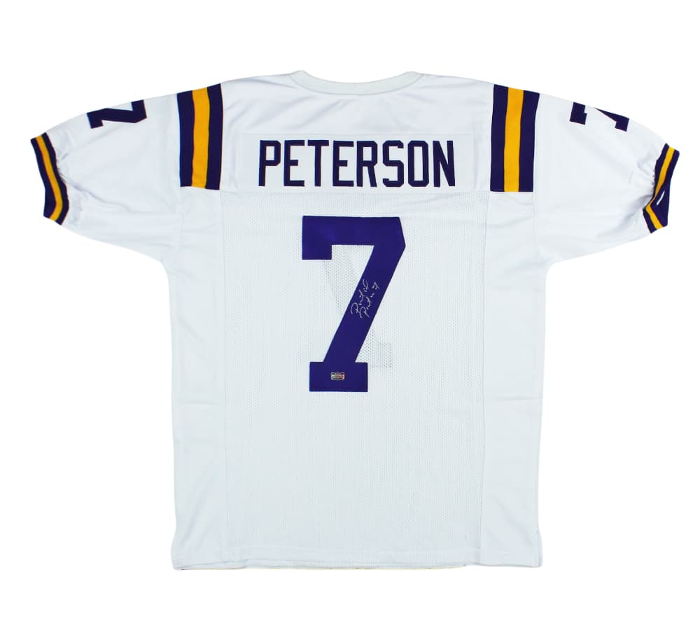 Patrick Peterson Signed LSU Custom White Jersey Patrick Peterson Jersey patrick-peterson-lsu-white, LSU Tigers, supplier stock photo