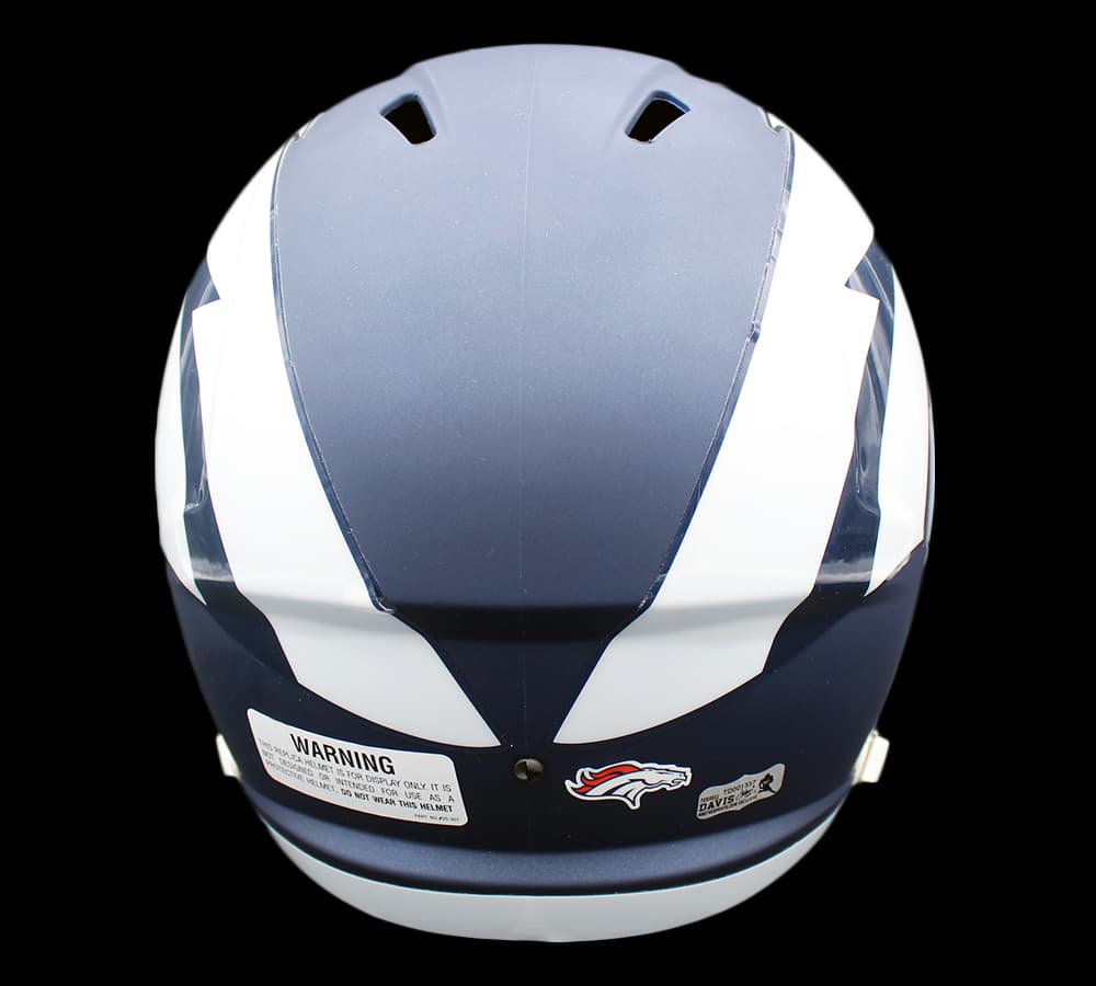 Terrell Davis Signed Denver Broncos Speed Full Size AMP NFL Helmet with “Mile High Salute” Inscription Terrell Davis Helmet terrell-davis-denver-broncos-speed-full, Denver Broncos, view 3, supplier stock photo