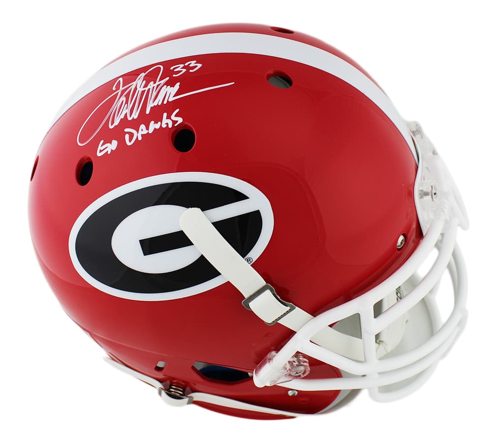 Terrell Davis Signed Georgia Bulldogs Schutt Authentic NCAA Helmet with “Go Dawgs” Inscription Terrell Davis Helmet terrell-davis-georgia-bulldogs-schutt-ncaa, Georgia Bulldogs, supplier stock photo