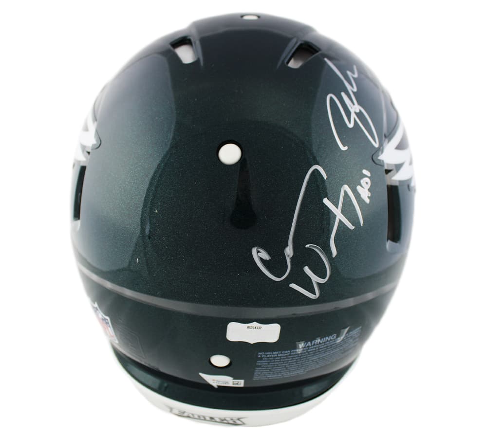 Carson Wentz & Zach Ertz Signed Philadelphia Eagles Speed Authentic NFL Helmet Carson Wentz Helmet carson-wentz-zach-ertz-philadelphia-eagles, Philadelphia Eagles, view 2, supplier stock photo