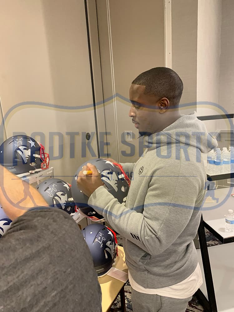 Sony Michel Signed New England Patriots Speed Authentic AMP NFL Helmet Sony Michel Helmet sony-michel-england-patriots-speed-amp, New England Patriots, view 3, supplier stock photo