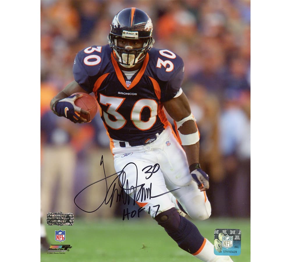Terrell Davis Signed Denver Broncos 8×10 Unframed Photo with “HOF 17” Inscription Terrell Davis Photo 8x10-terrell-davis-denver-broncos-8-10, Denver Broncos, supplier stock photo