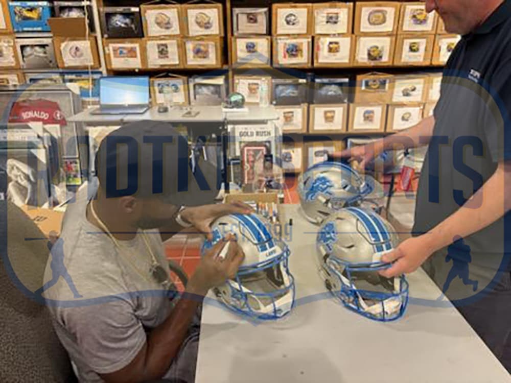 Calvin Johnson Signed Detroit Lions Speed Flex Authentic NFL Helmet Calvin Johnson Helmet calvin-johnson-detroit-lions-speed-flex, view 5, supplier stock photo