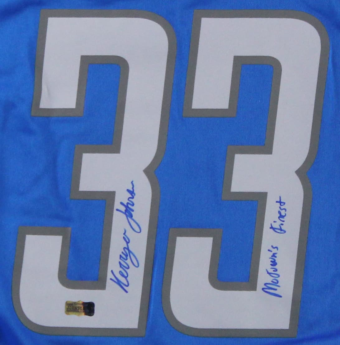 Kerryon Johnson Signed Detroit Lions Nike Limited Blue NFL Jersey with “MoTown’s Finest” Inscription Kerryon Johnson Jersey kerryon-johnson-detroit-lions-nike-limited, view 3, supplier stock photo