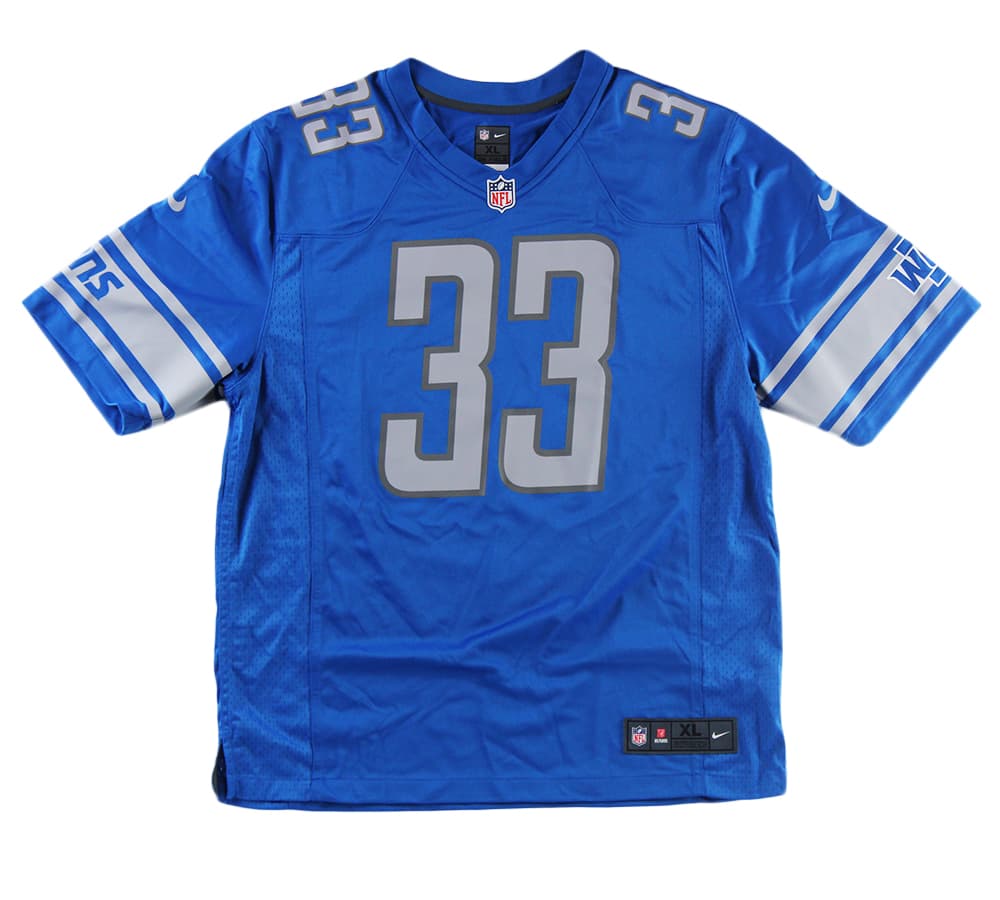 Kerryon Johnson Signed Detroit Lions Nike Limited Blue NFL Jersey with “MoTown’s Finest” Inscription Kerryon Johnson Jersey kerryon-johnson-detroit-lions-nike-limited, view 2, supplier stock photo