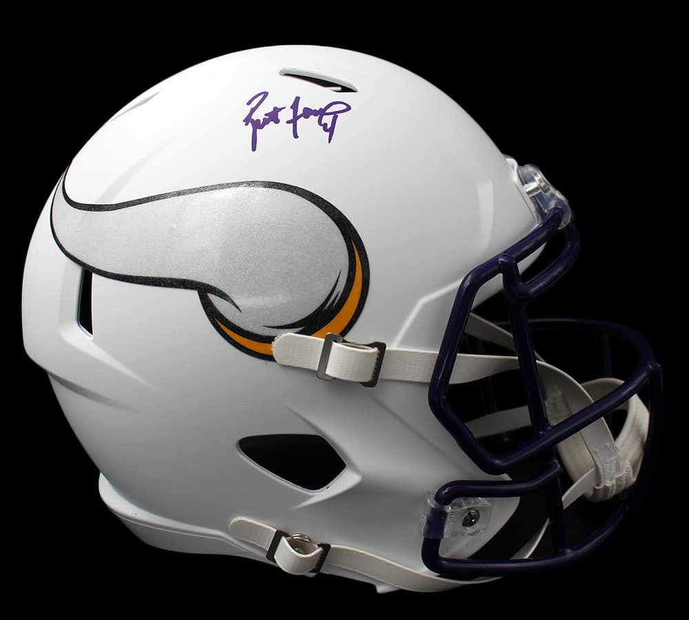 Brett Favre Signed Minnesota Vikings Speed Authentic White Matte NFL Helmet Brett Favre Helmet brett-favre-minnesota-vikings-speed-white, Minnesota Vikings, supplier stock photo