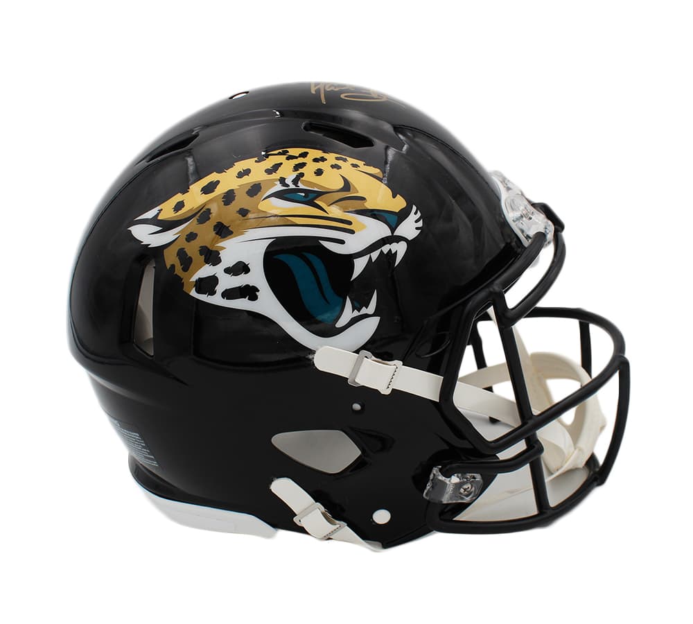 Mark Brunell Signed Jacksonville Jaguars Speed Authentic NFL Helmet Mark Brunell Helmet mark-brunell-jacksonville-jaguars-speed-nfl, view 2, supplier stock photo