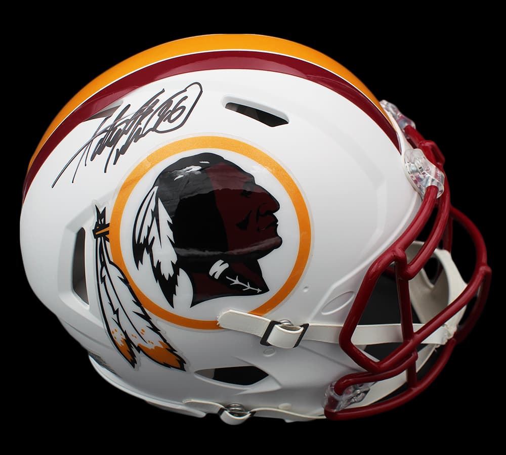 Adrian Peterson Signed Washington Commanders Speed Authentic White Matte NFL Helmet Adrian Peterson Helmet adrian-peterson-washington-commanders-speed, supplier stock photo