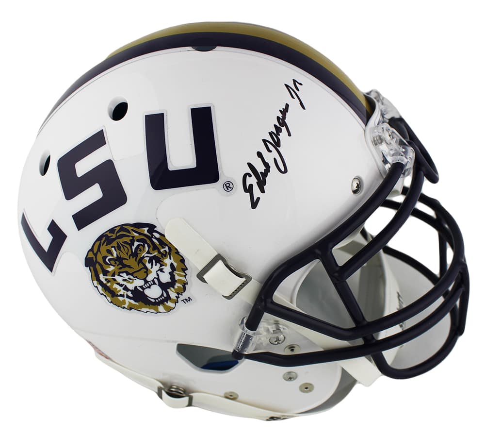 Ed Orgeron Signed LSU Tigers Schutt Authentic White NCAA Helmet Ed Orgeron Helmet ed-orgeron-lsu-tigers-schutt-white, LSU Tigers, supplier stock photo