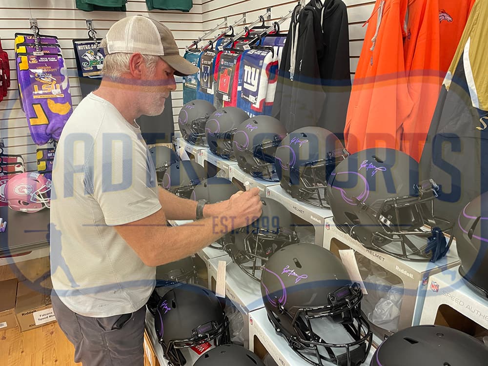 Brett Favre Signed Minnesota Vikings Speed Authentic Eclipse NFL Helmet Brett Favre Helmet brett-favre-minnesota-vikings-speed-eclipse, Minnesota Vikings, view 2, supplier stock photo