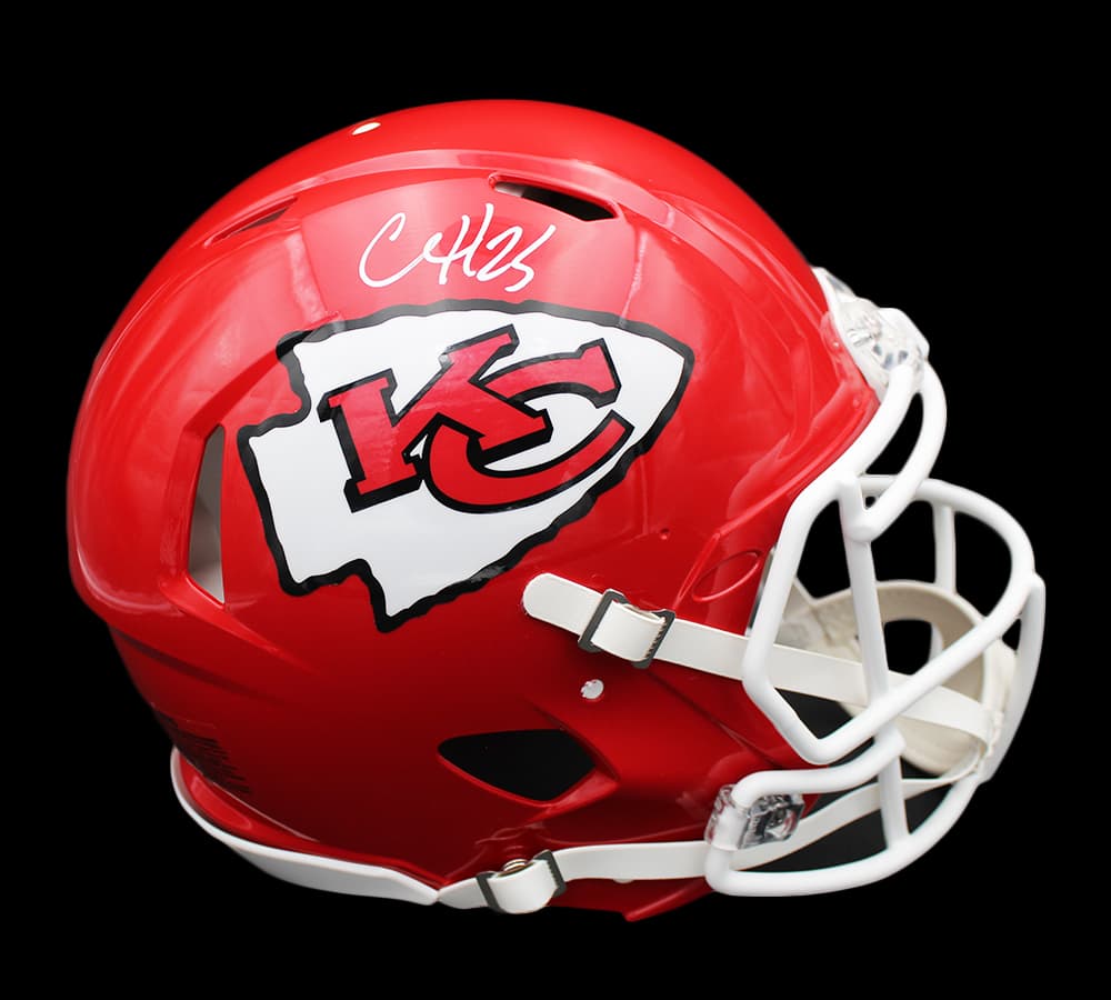 Clyde Edwards-Helaire Signed Kansas City Chiefs Speed Authentic NFL Helmet Clyde Edwards-Helaire Helmet clyde-edwards-helaire-kansas-city-chiefs, Kansas City Chiefs, supplier stock photo