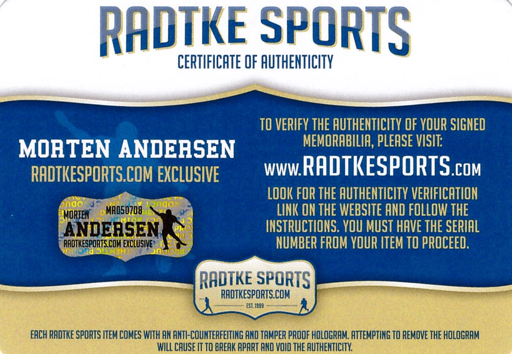 Morten Andersen Signed Atlanta Falcons Authentic Proline Jersey Morten Andersen Jersey morten-andersen-atlanta-falcons-proline, view 6, supplier stock photo