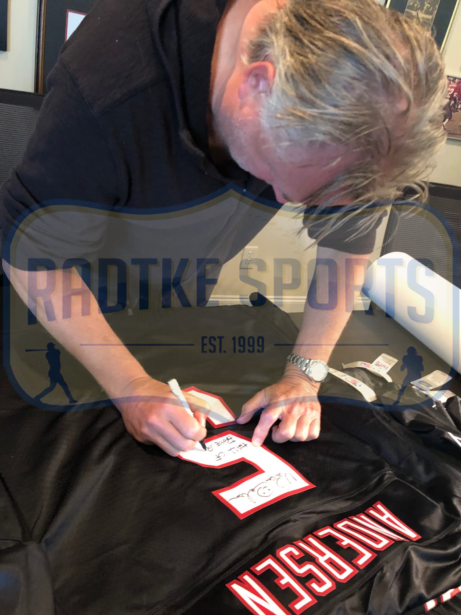Morten Andersen Signed Atlanta Falcons Authentic Proline Jersey Morten Andersen Jersey morten-andersen-atlanta-falcons-proline, view 5, supplier stock photo