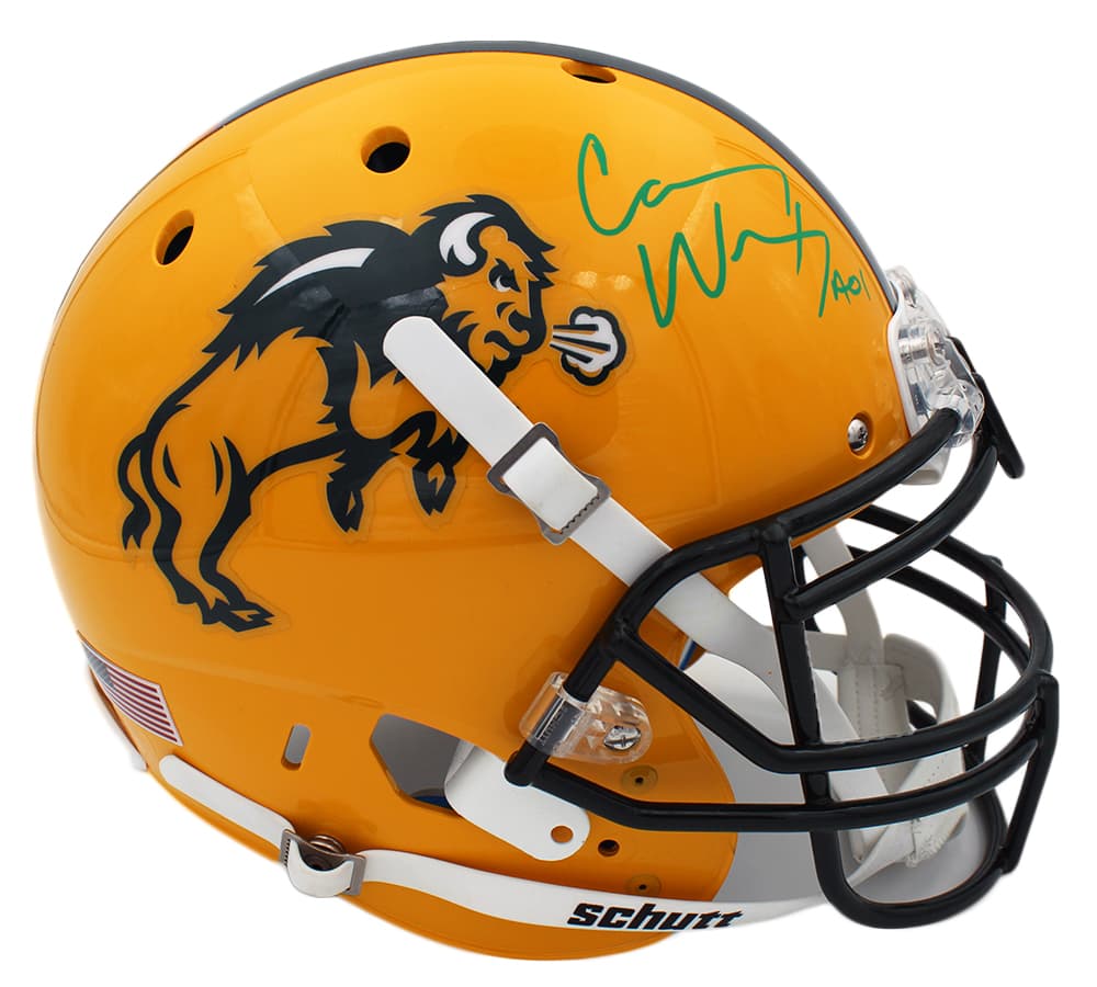 Carson Wentz Signed North Dakota Bison Schutt Authentic NCAA Helmet Carson Wentz Helmet carson-wentz-north-dakota-bison-schutt, supplier stock photo