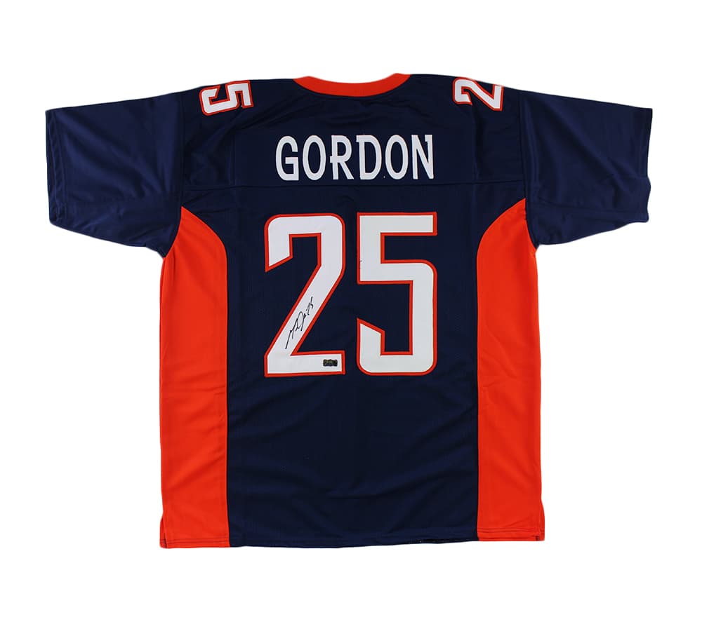 Melvin Gordon Signed Denver Custom Blue Jersey Melvin Gordon Jersey melvin-gordon-denver-blue, supplier stock photo