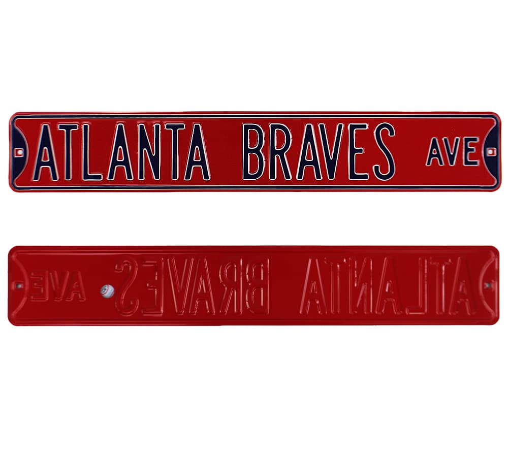 Atlanta Braves Avenue Officially Licensed Authentic Steel 36×6 Red & Navy Blue MLB Street Sign Other 36x6-atlanta-braves-avenue-officially-licensed, Atlanta Braves, supplier stock photo